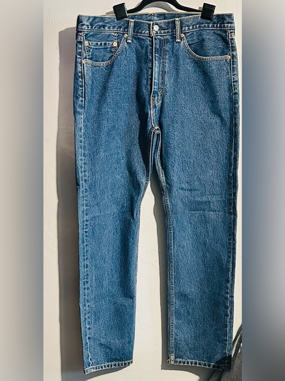 Levi's Men's Straight Jeans in Dark Blue Denim 36X32